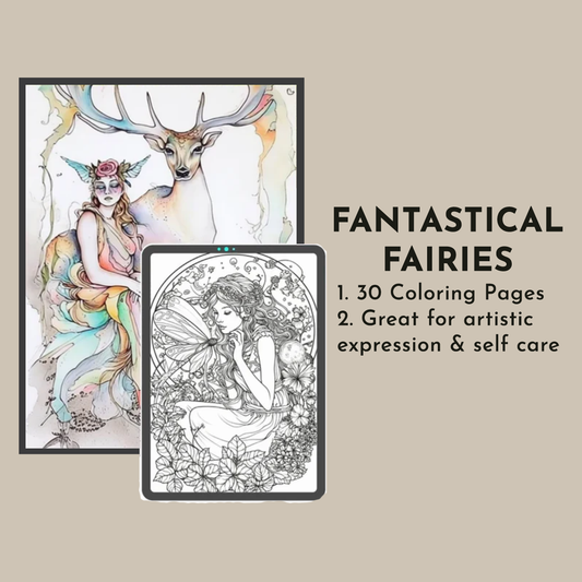 Fairy Witchy Coloring Pages For Adults - SPIRITUAL DOWNLOADS