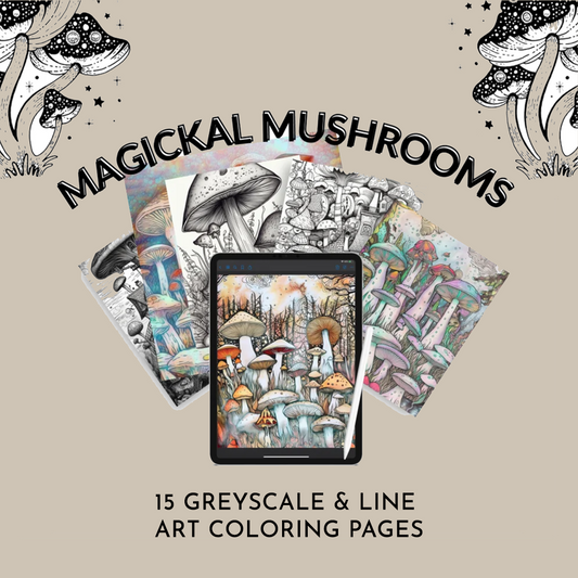 Mushroom Printable Coloring Pages For Adults - SPIRITUAL DOWNLOADS
