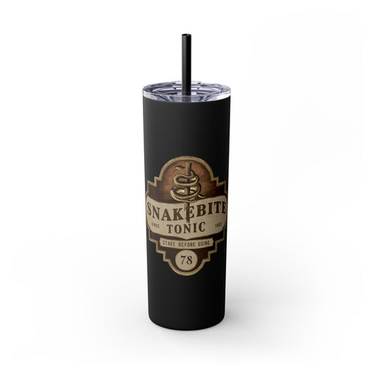 Snakebite Tonic Skinny Tumbler with Straw, 20oz