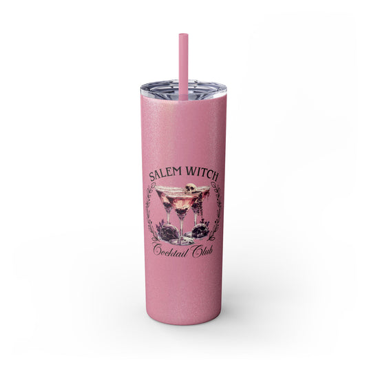 Salem Witch Cocktail Club V2 Skinny Tumbler with Straw, 20oz