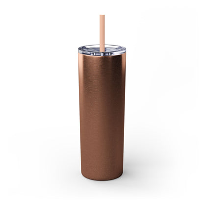 Drink Up Skinny Tumbler with Straw, 20oz