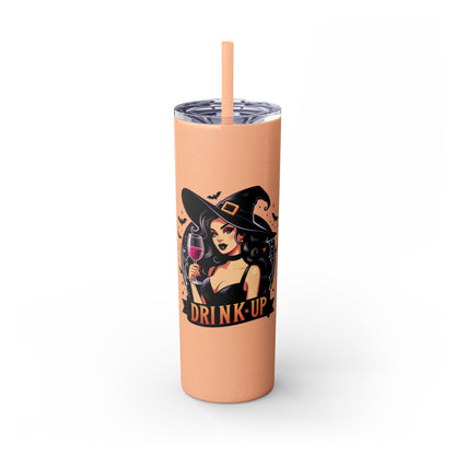 Drink Up Skinny Tumbler with Straw, 20oz