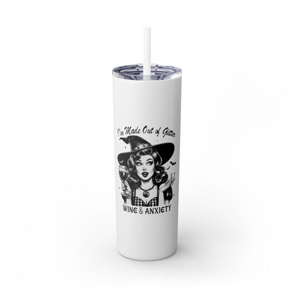 I'm Made Out Of Glitter Skinny Tumbler with Straw, 20oz