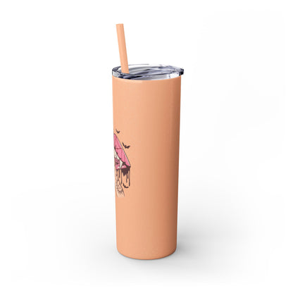 Basic Witch Glitter Skinny Tumbler with Straw, 20oz