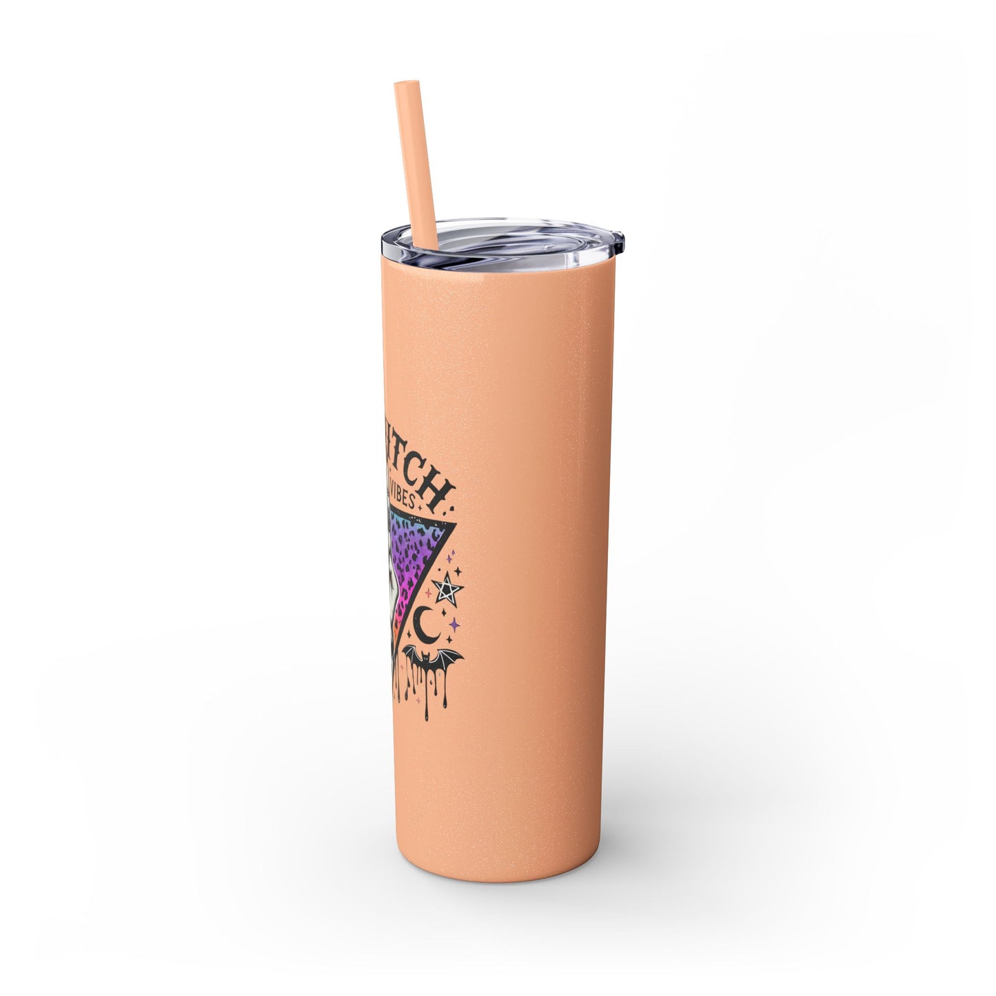 Bad Witch Vibes Skinny Tumbler with Straw, 20oz