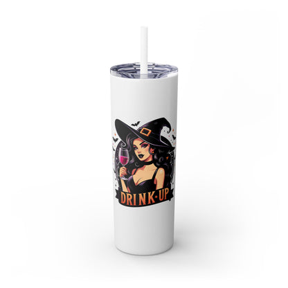 Drink Up Skinny Tumbler with Straw, 20oz