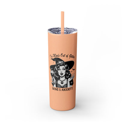 I'm Made Out Of Glitter Skinny Tumbler with Straw, 20oz