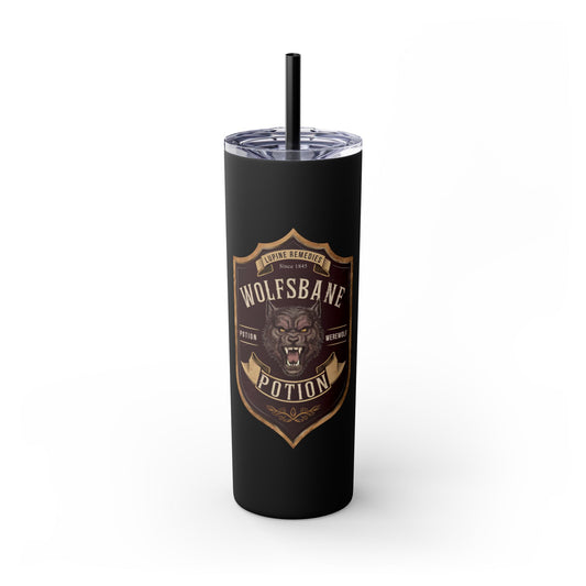 Wolfsbane Potion Skinny Tumbler with Straw, 20oz