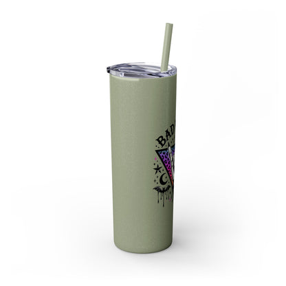 Bad Witch Vibes Skinny Tumbler with Straw, 20oz