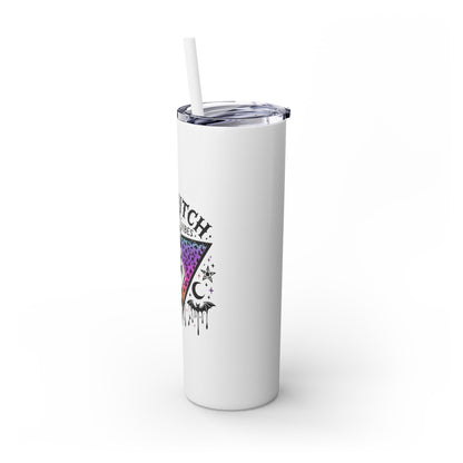 Bad Witch Vibes Skinny Tumbler with Straw, 20oz