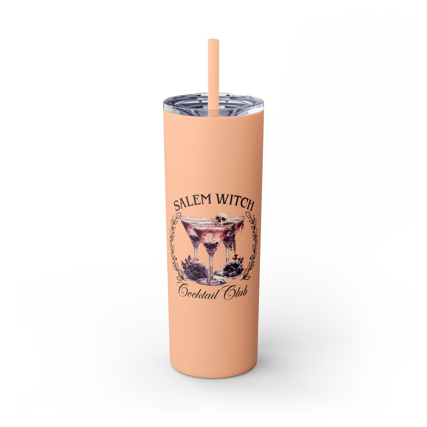 Salem Witch Cocktail Club V2 Skinny Tumbler with Straw, 20oz