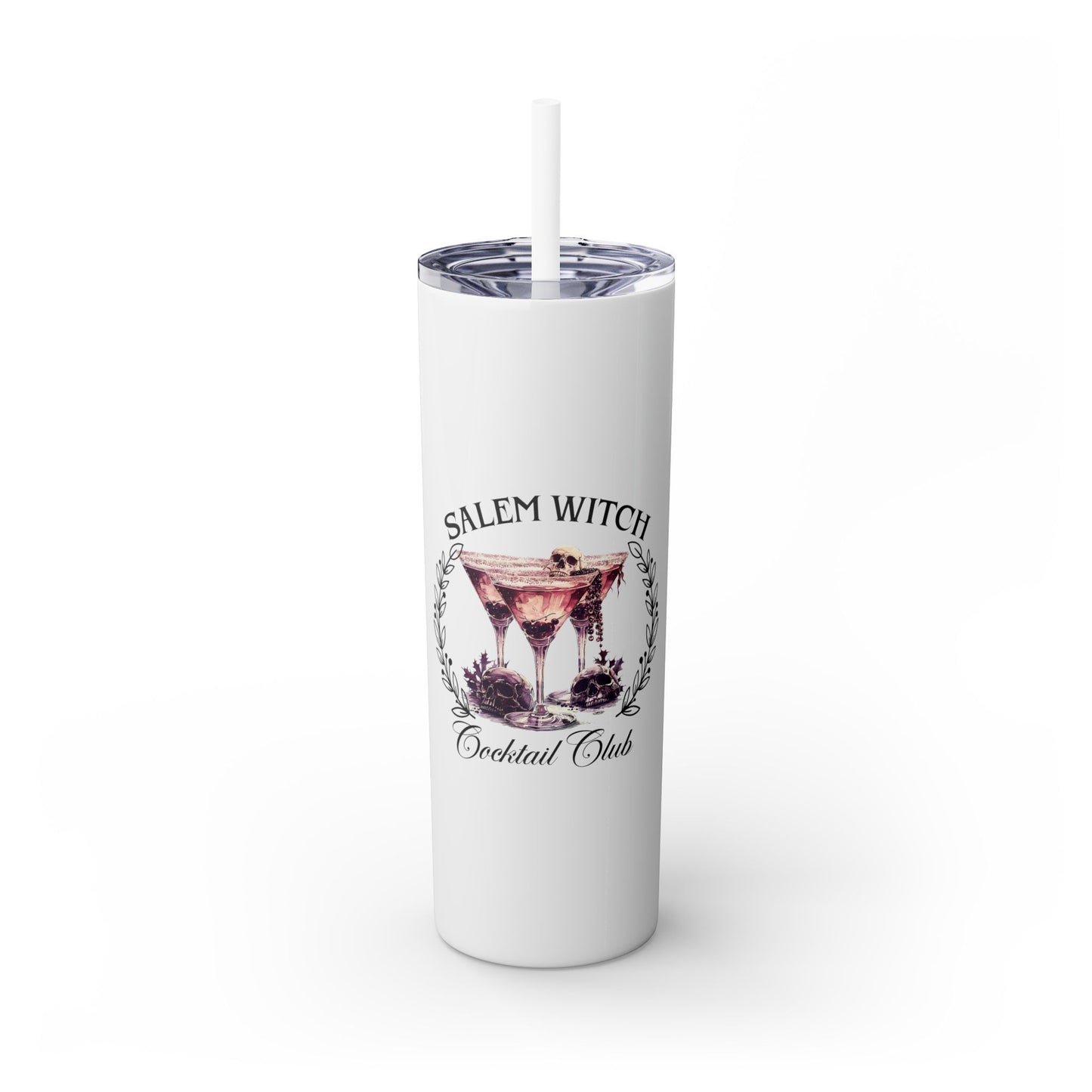 Salem Witch Cocktail Club V2 Skinny Tumbler with Straw, 20oz