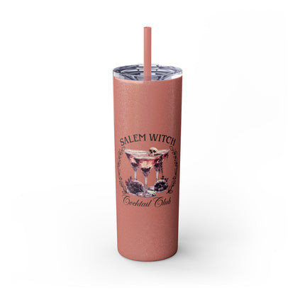 Salem Witch Cocktail Club V2 Skinny Tumbler with Straw, 20oz