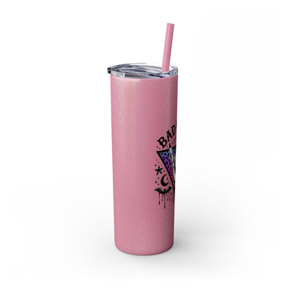 Bad Witch Vibes Skinny Tumbler with Straw, 20oz