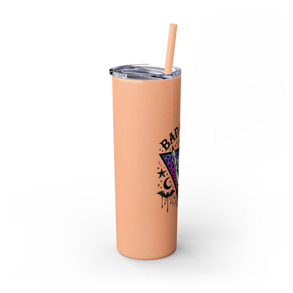 Bad Witch Vibes Skinny Tumbler with Straw, 20oz