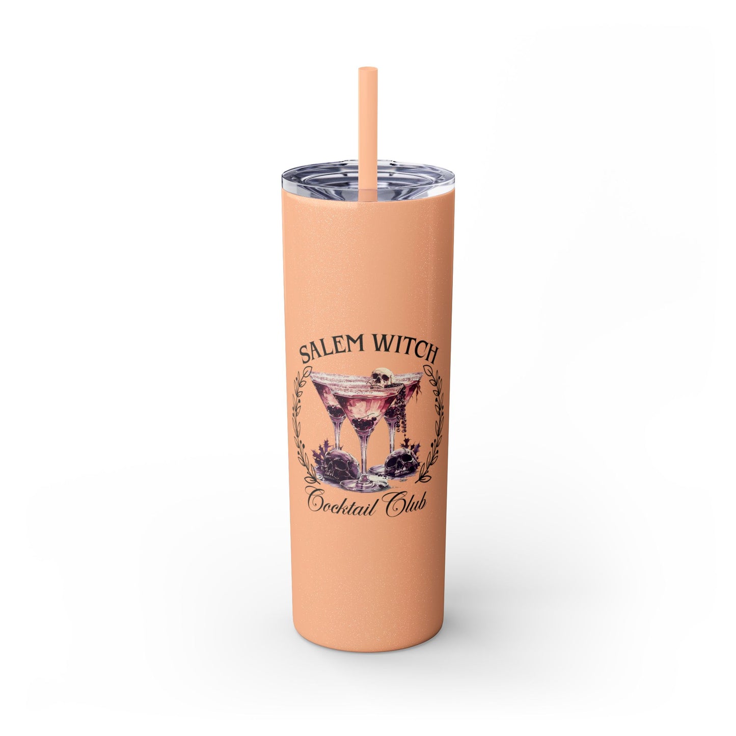 Salem Witch Cocktail Club V2 Skinny Tumbler with Straw, 20oz