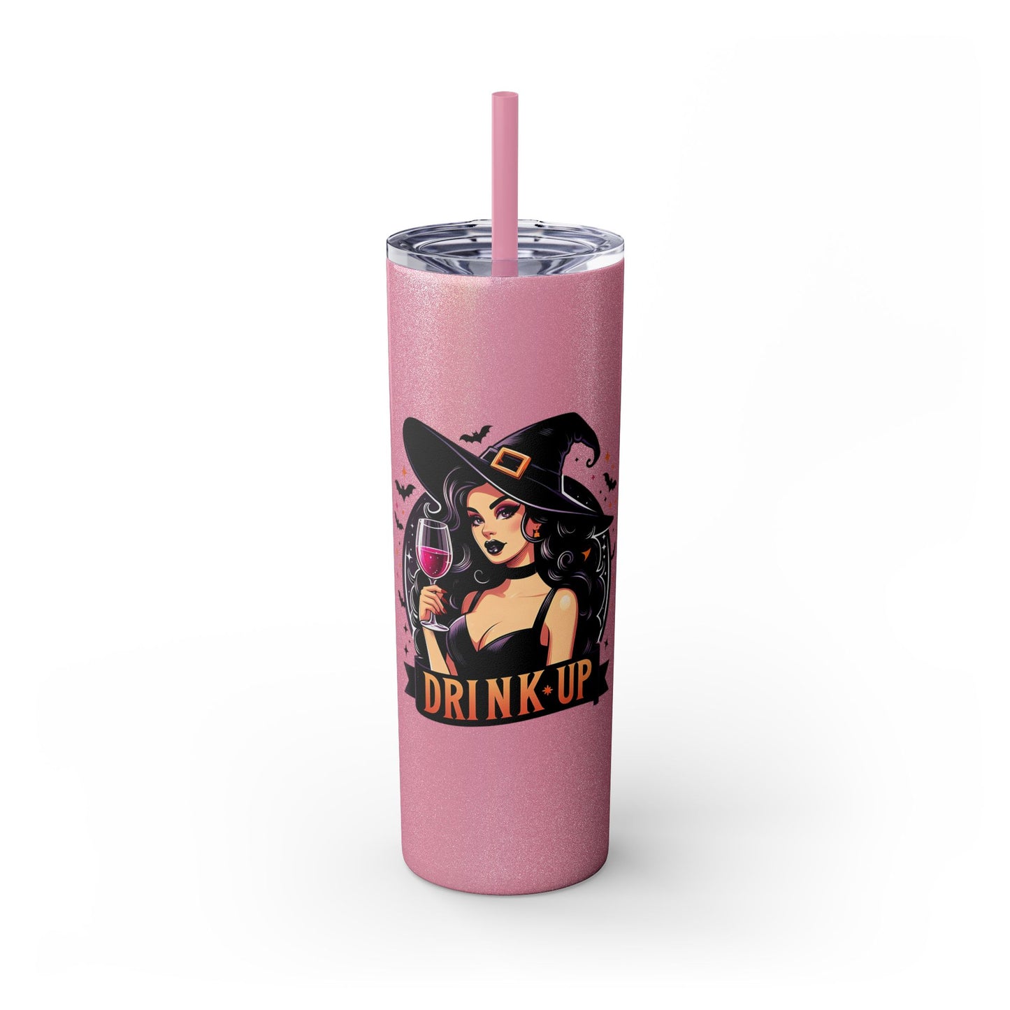 Drink Up Skinny Tumbler with Straw, 20oz