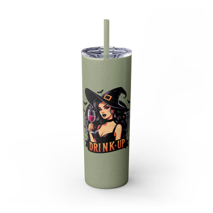 Drink Up Skinny Tumbler with Straw, 20oz