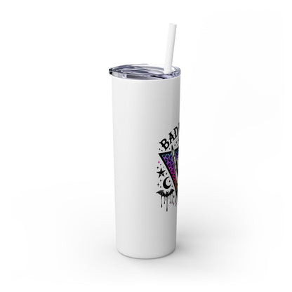 Bad Witch Vibes Skinny Tumbler with Straw, 20oz