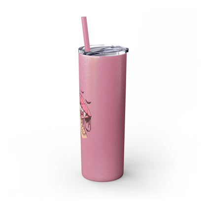 Basic Witch Glitter Skinny Tumbler with Straw, 20oz