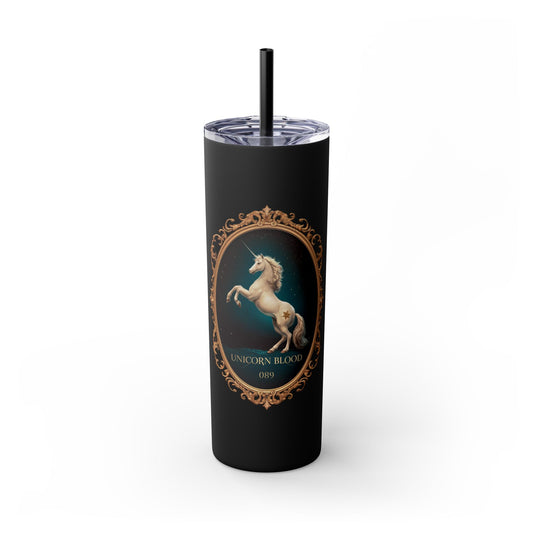 Unicorn Blood Skinny Tumbler with Straw, 20oz