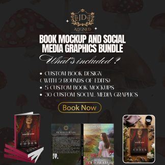 Book Mockup and Social Media Graphics Bundle for Authors and Coaches with Book Cover Design ( Bundle)